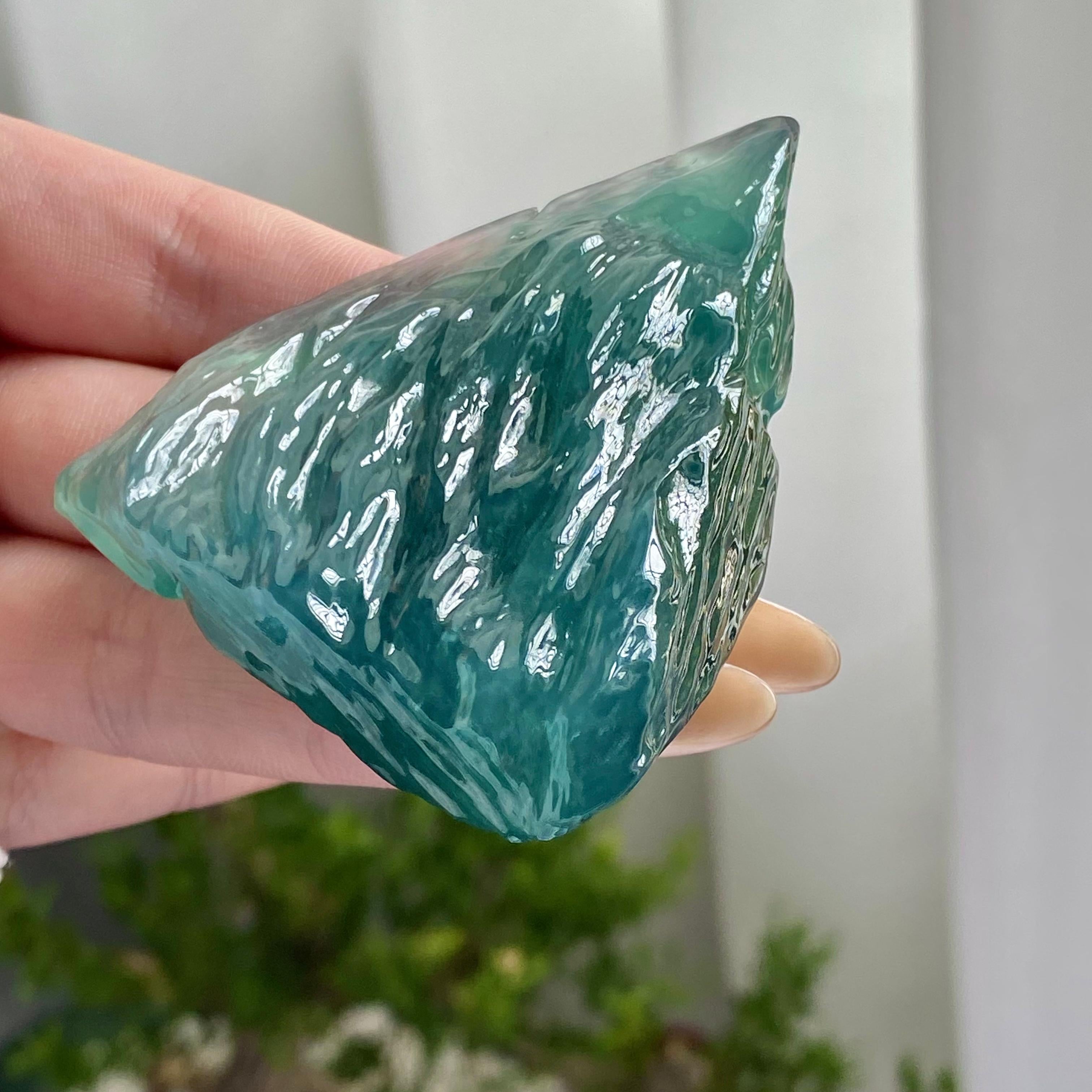 冰种蓝水冰川摆件（yc223128）