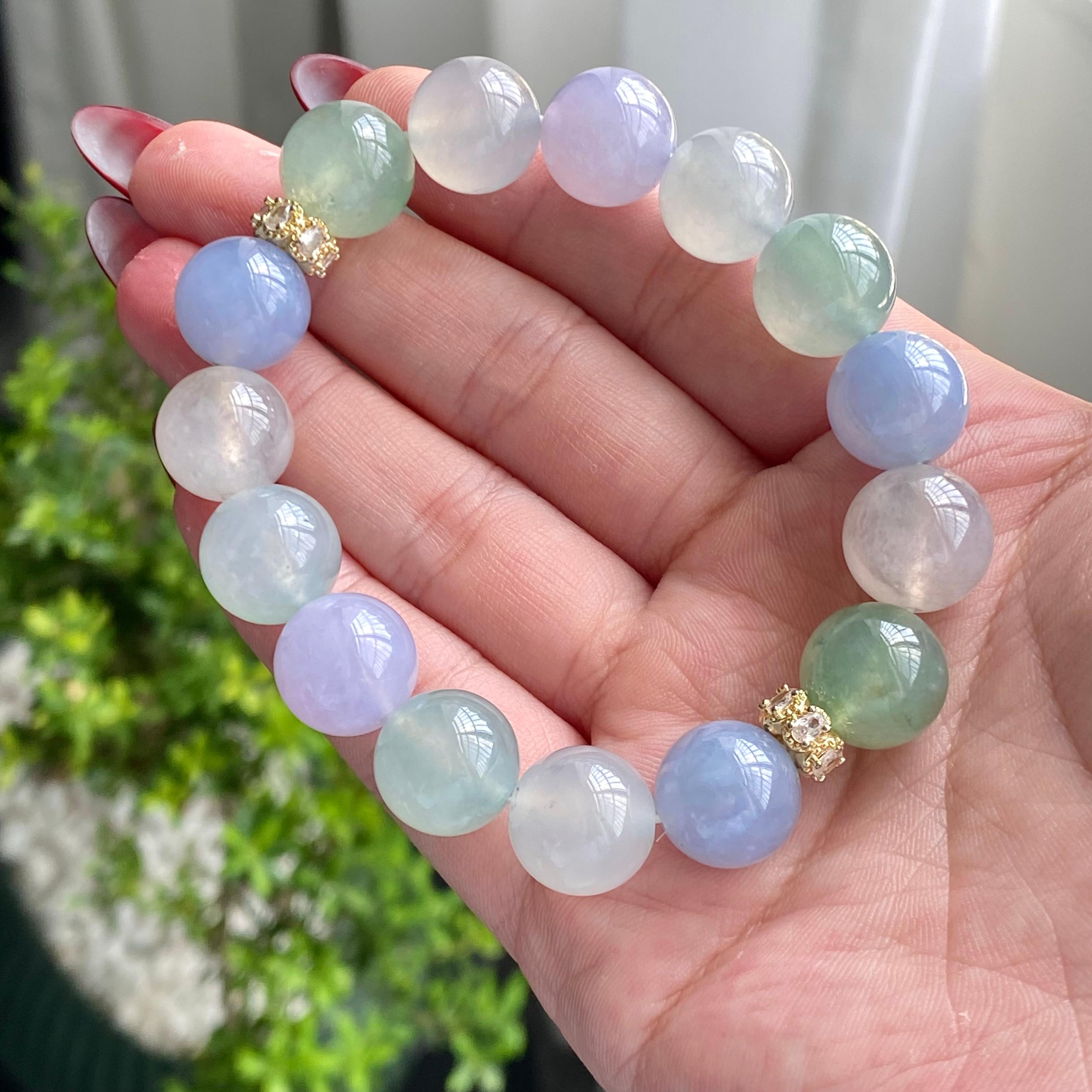 冰种多宝单圈手串（15颗）（yc203589）