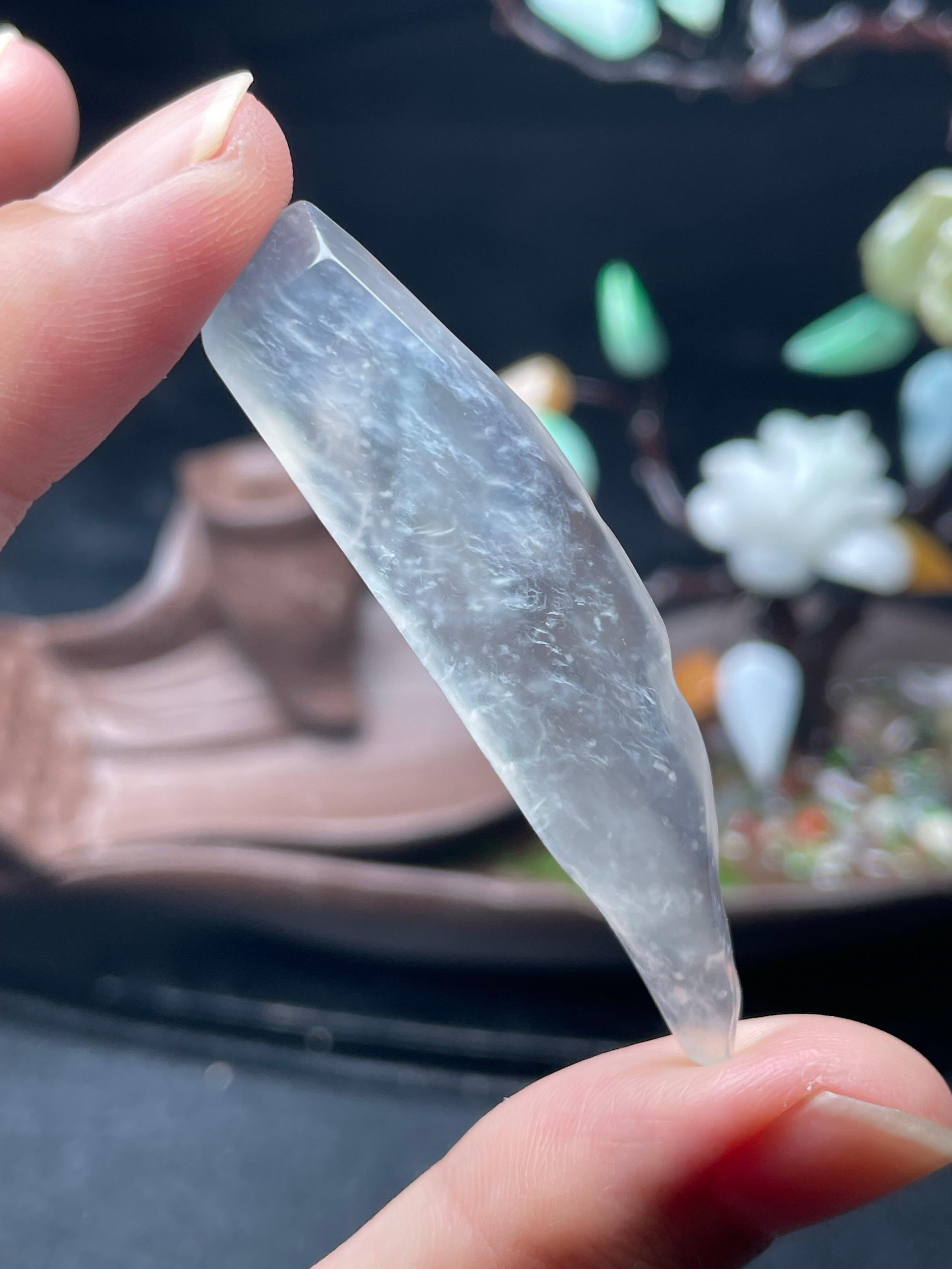 高冰雪花棉随形片料（yc529894）