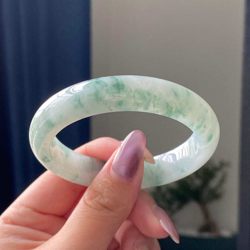 细糯种飘花平安镯手镯（55圈）（yc195223）