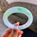糯冰种飘绿平安镯（52mm）（yc273597）