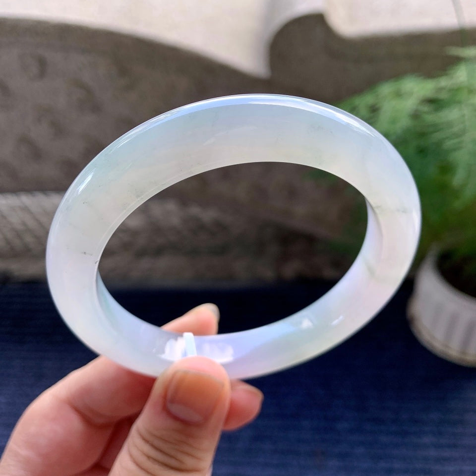 细糯种飘花平安镯（61.6mm）（yc116112）