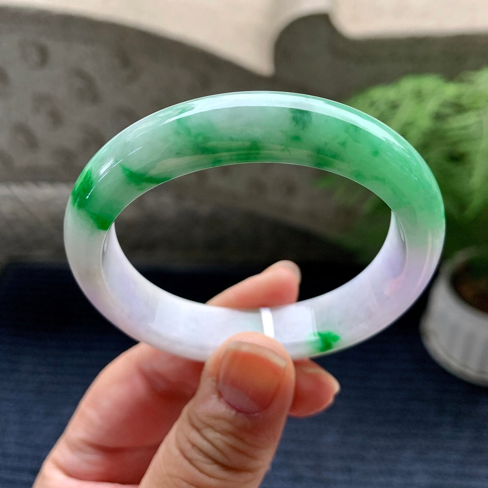 糯冰种春彩贵妃手镯（54.2mm）（yc082292）