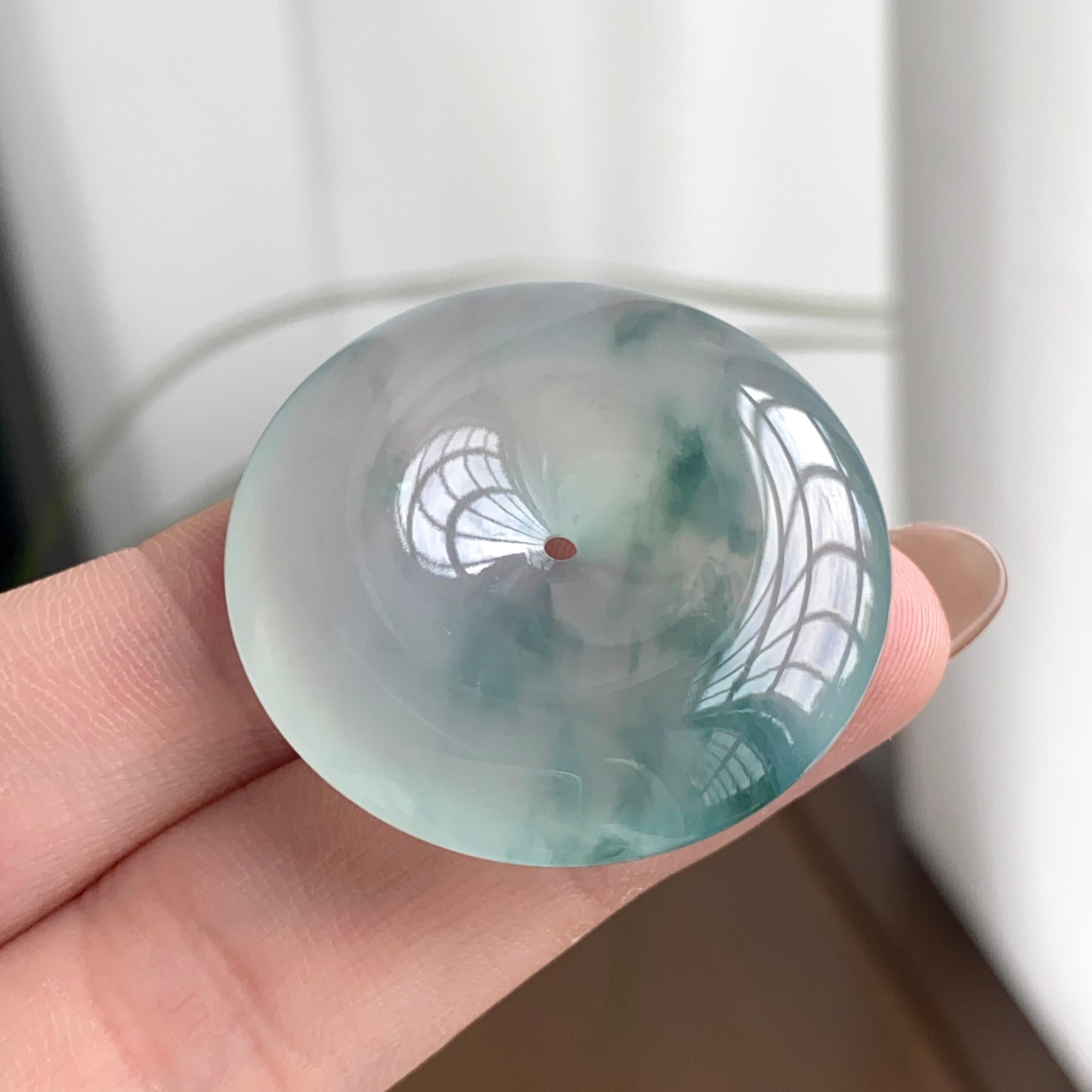 冰种飘花平安扣吊坠（yc262770）