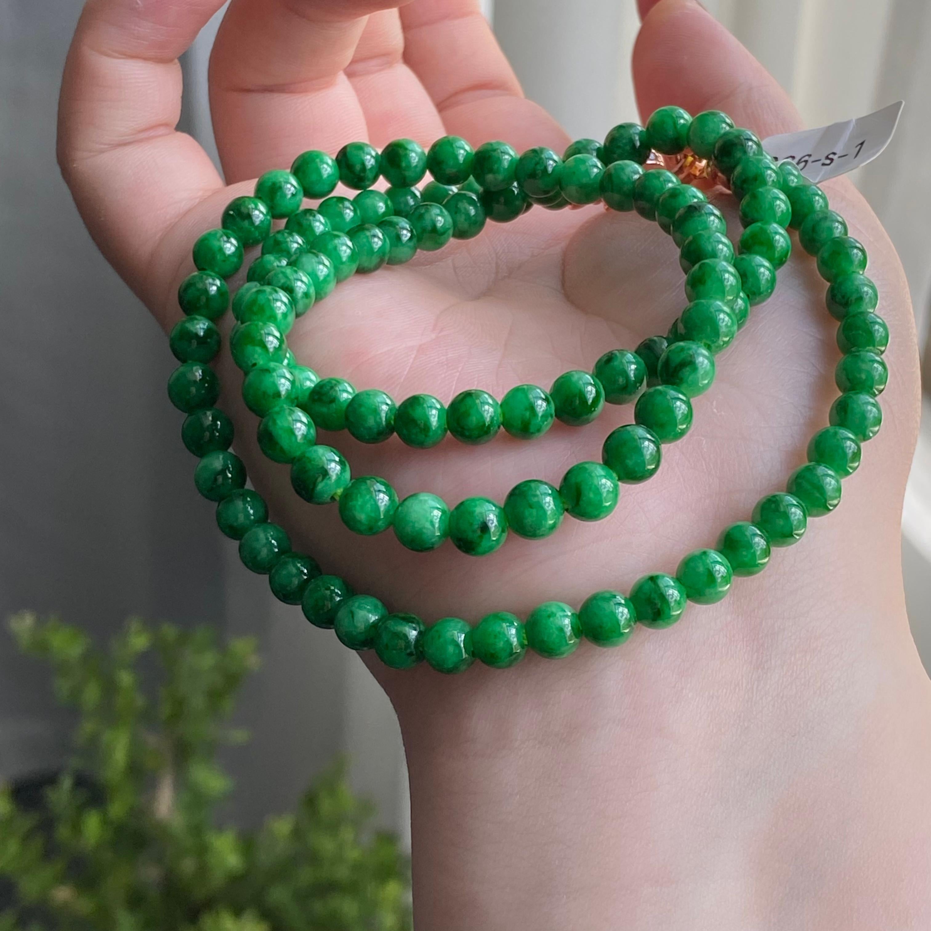 细糯种满绿珠链（102颗）（yc212974）