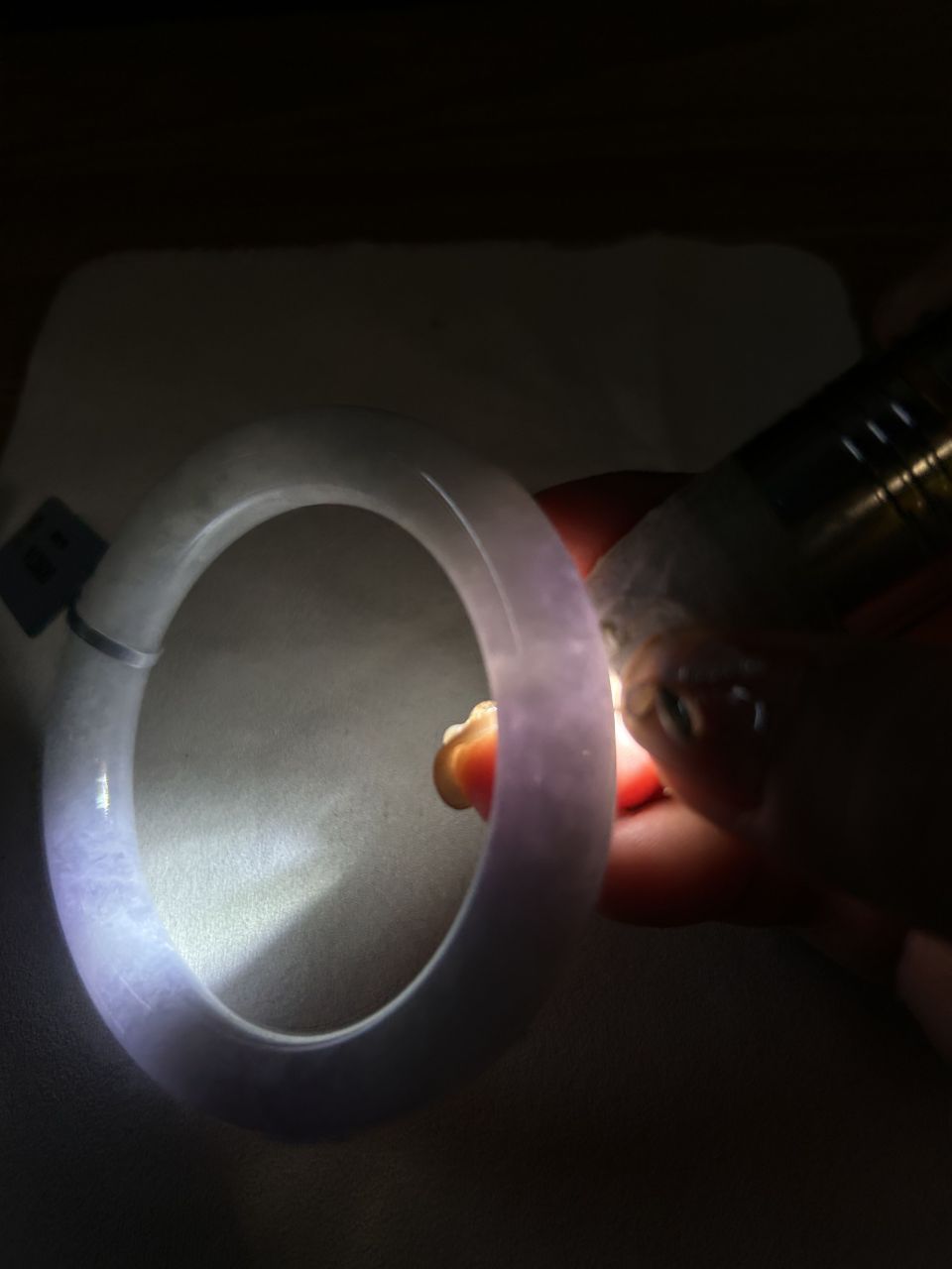 糯种淡紫罗兰圆条手镯（57.5mm）（yc079196）