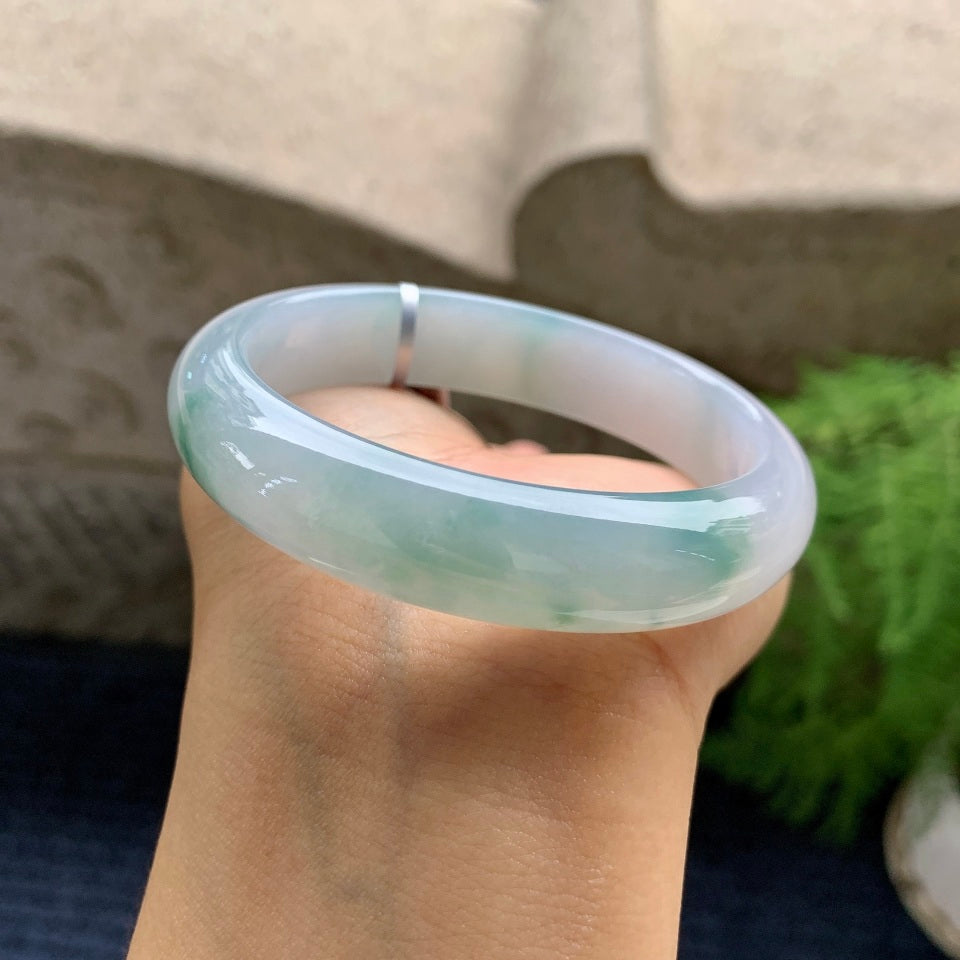细糯种飘花贵妃手镯（55.6mm）（yc090111）