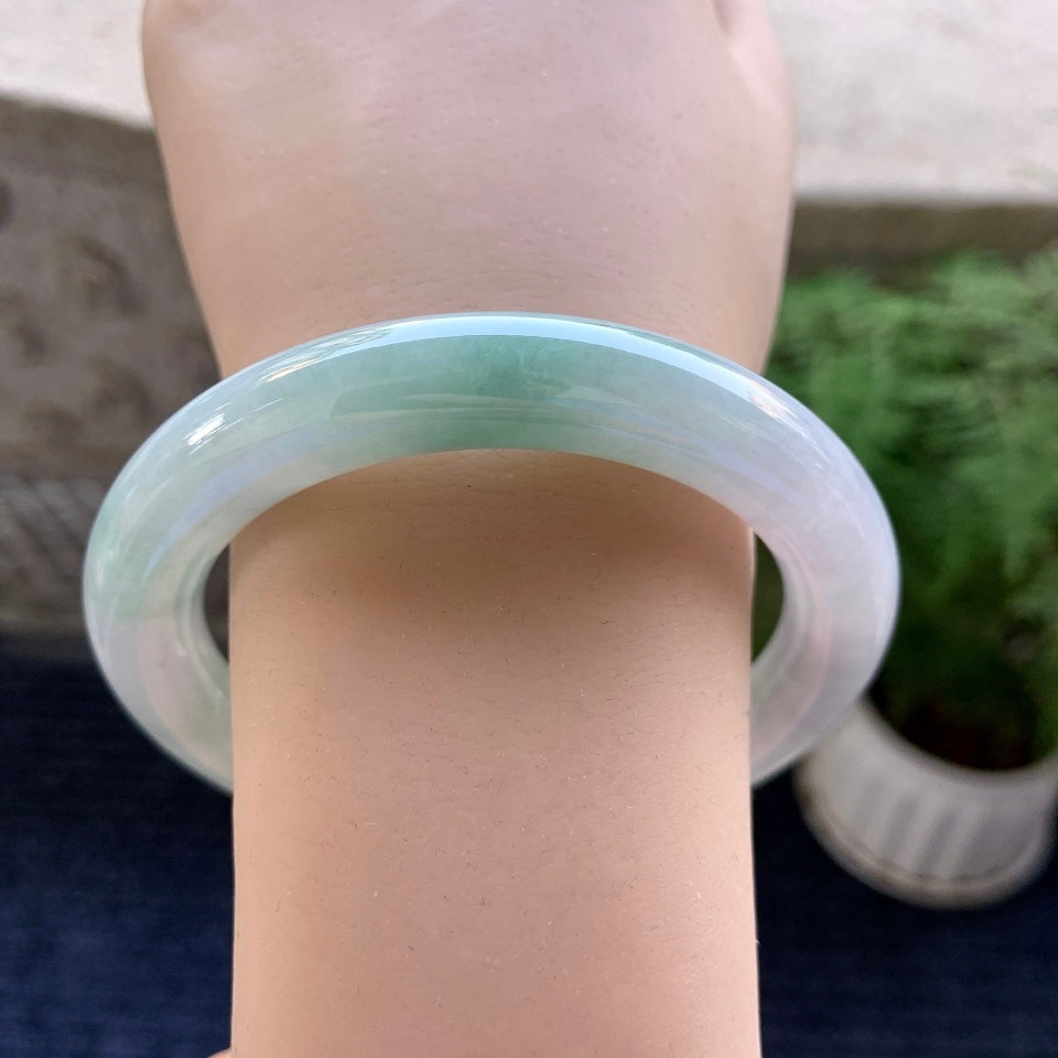 细糯种飘花圆条手镯（59mm）（yc079187）