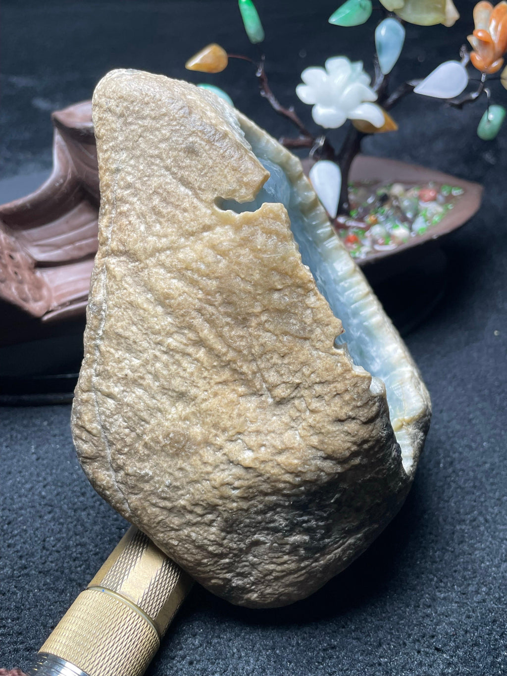 极品莫西沙冰晴飘花开窗料（yc539733）