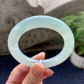 糯冰种晴水圆条手镯（55.3mm）（yc090491）