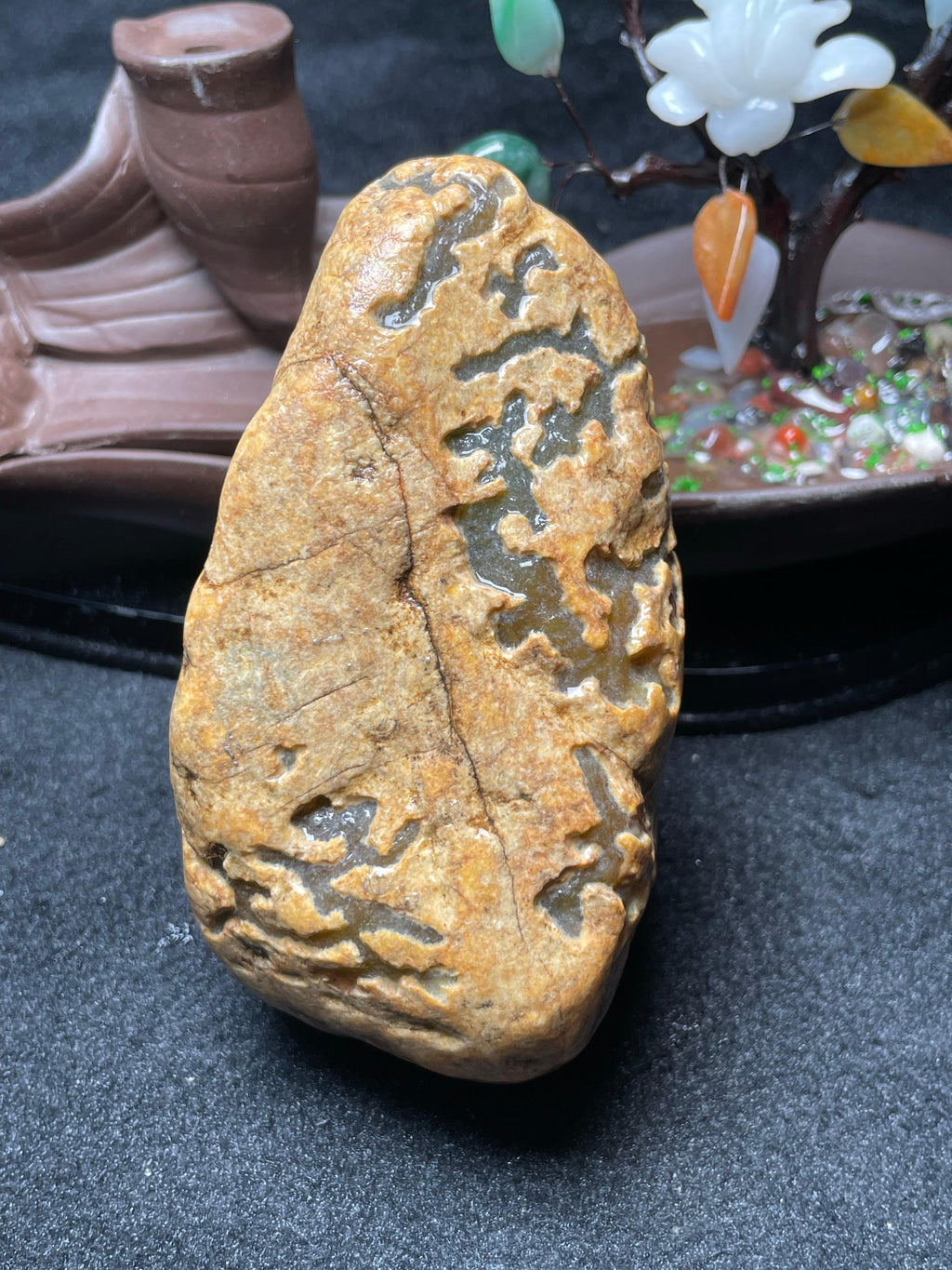 极品大马坎开窗冰黄翡（yc501316）