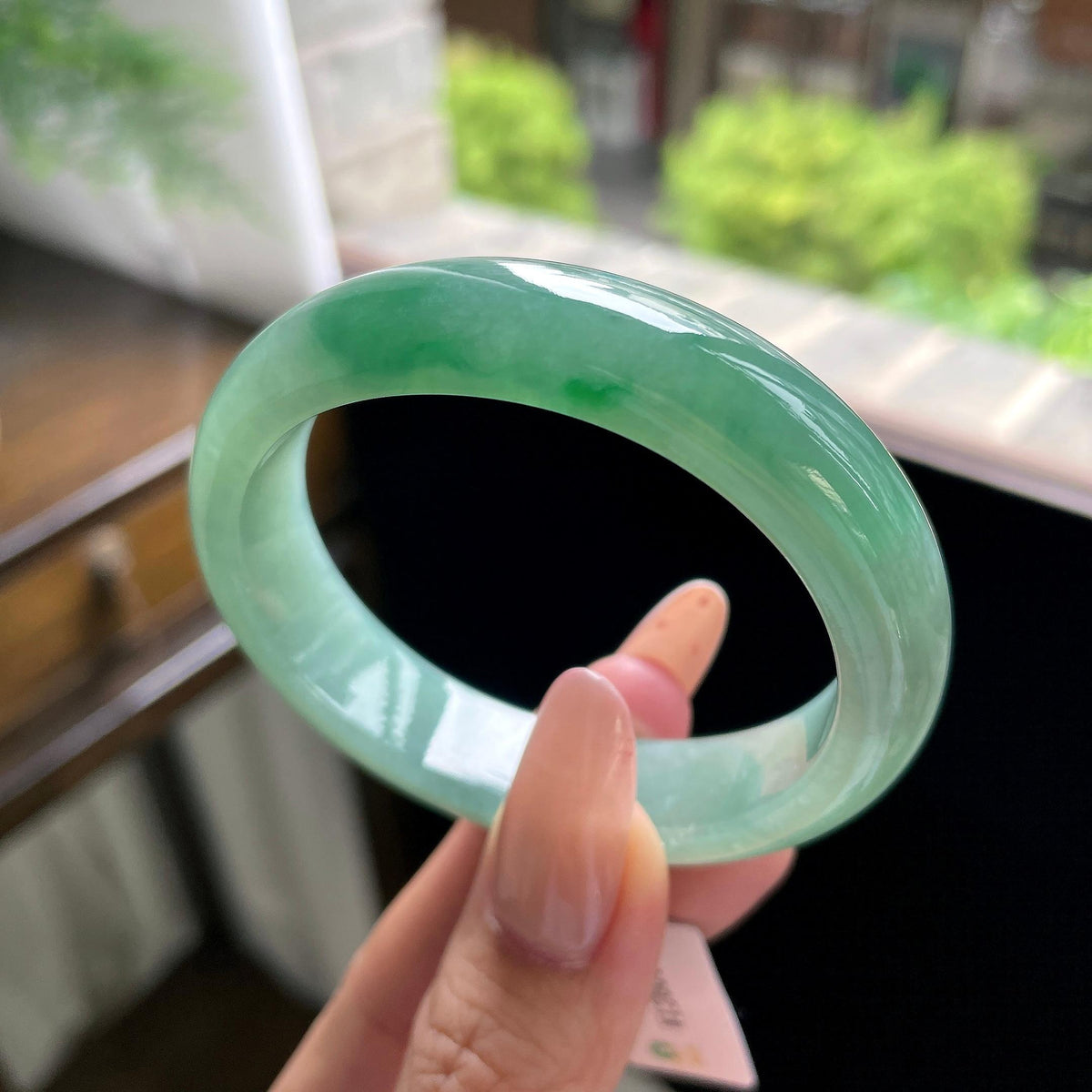 秒杀 细糯种油青色贵妃 55.4圈 天然缅甸A货翡翠（yc703291）