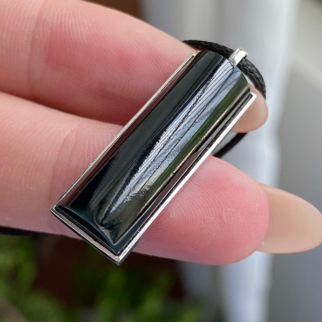 18k金镶墨翠无事牌吊坠（yc235113）