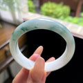 秒杀 细糯种蓝飘花正圈平安镯 52.2圈（yc709454）
