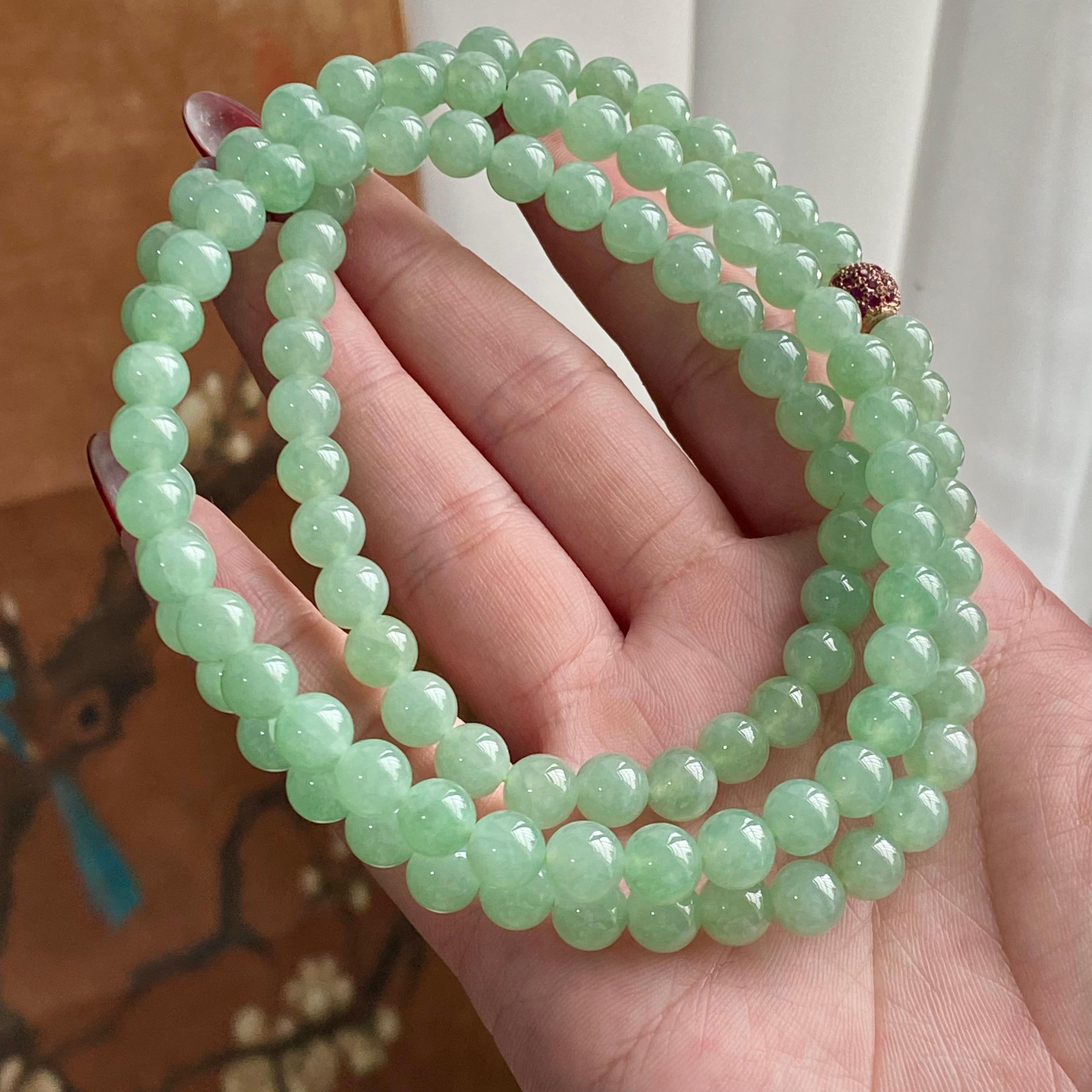 冰种晴底珠链（108颗）（yc223977）