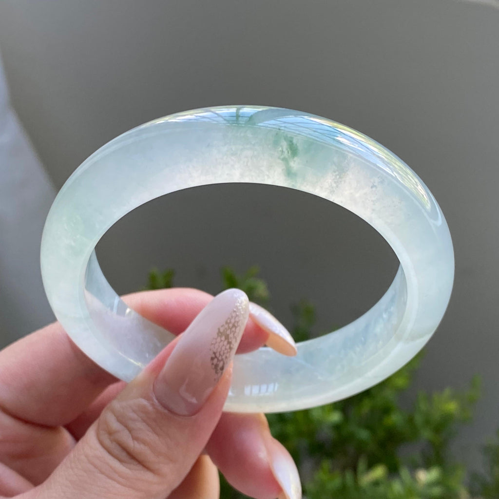 冰种飘花平安镯（57圈）（yc225911）