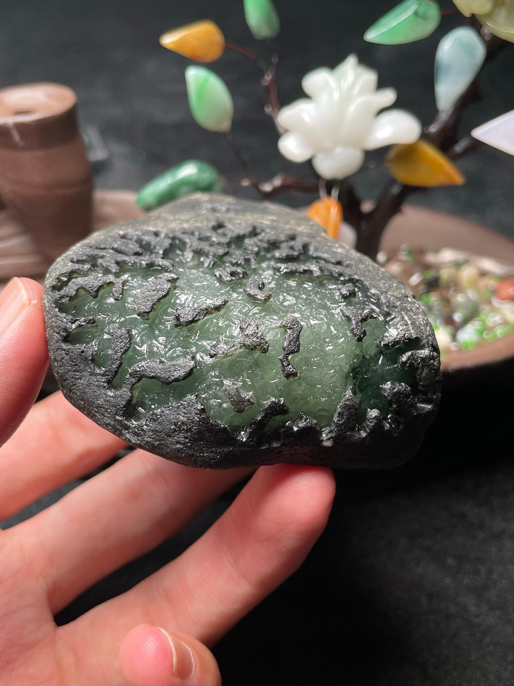 莫湾基开窗冰底飘花飘黄牌子料（yc497711）