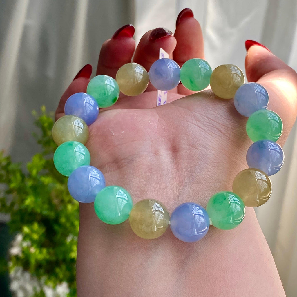 冰种多宝单圈手串（17颗）（yc203643）