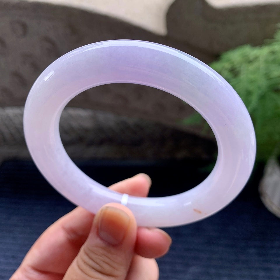 细糯种紫罗兰洒金圆条手镯（58.3mm）（yc101935）
