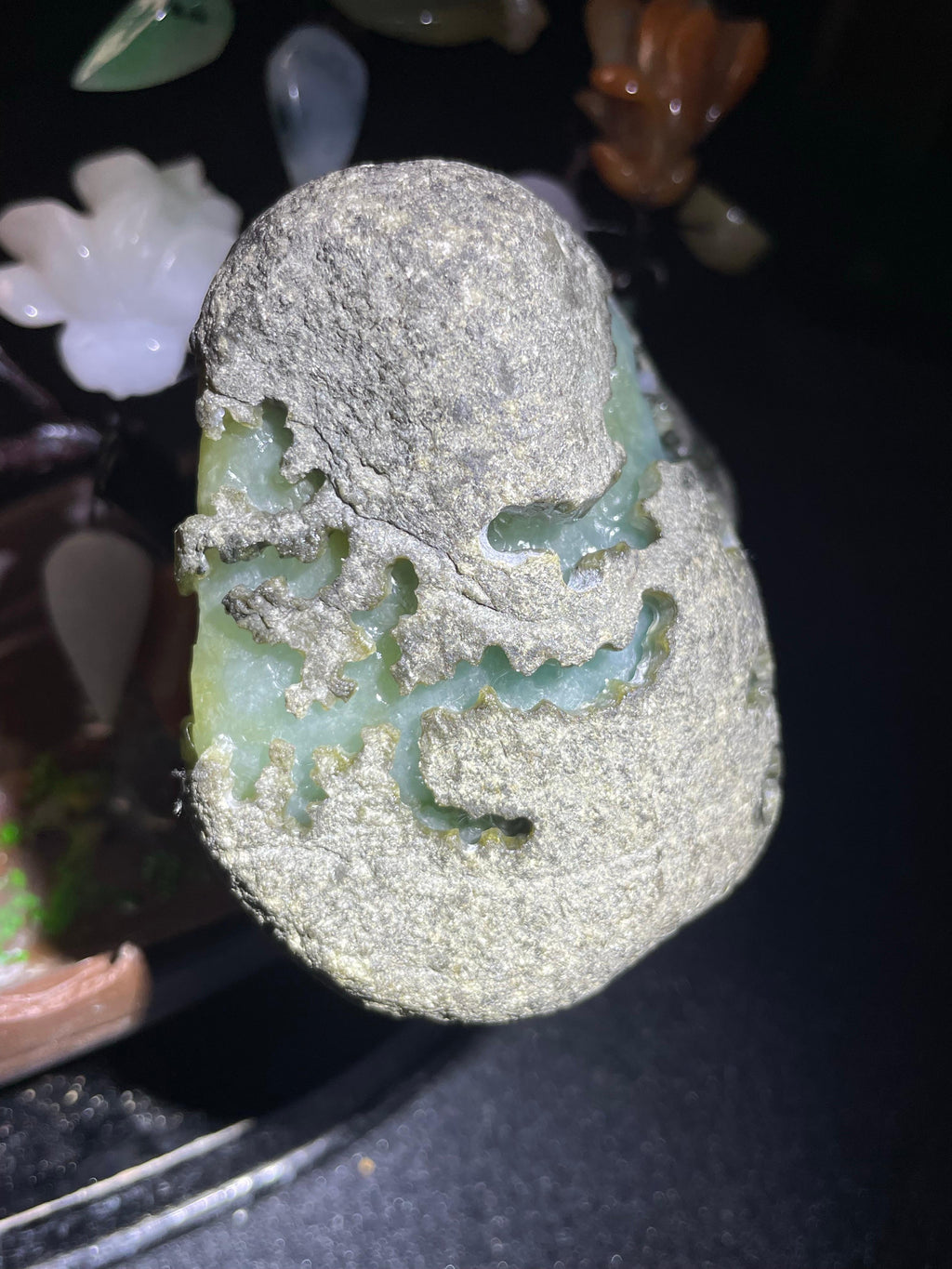 莫西沙开窗冰底飘黄牌子料（yc703087）