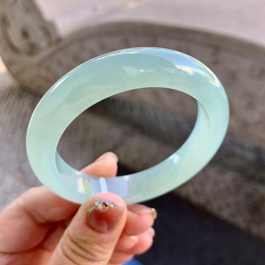 糯冰种晴水平安镯（54.3mm）（yc273592）