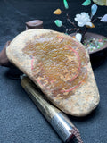 大马坎开窗冰黄手镯料（yc534156）