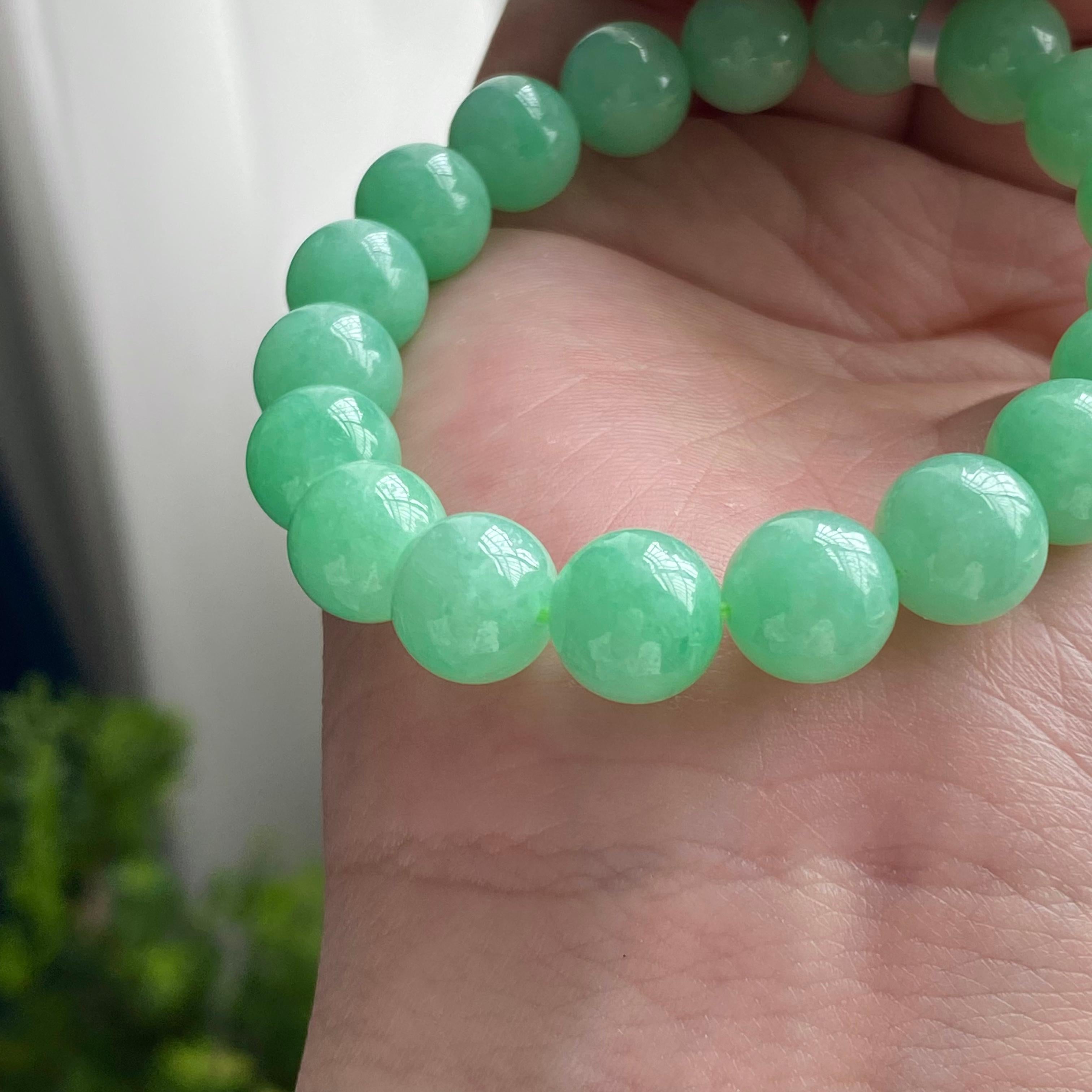 细糯种满绿单圈手串（yc201860）