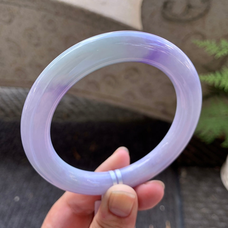 糯种紫罗兰圆条手镯（61mm）（yc029110）