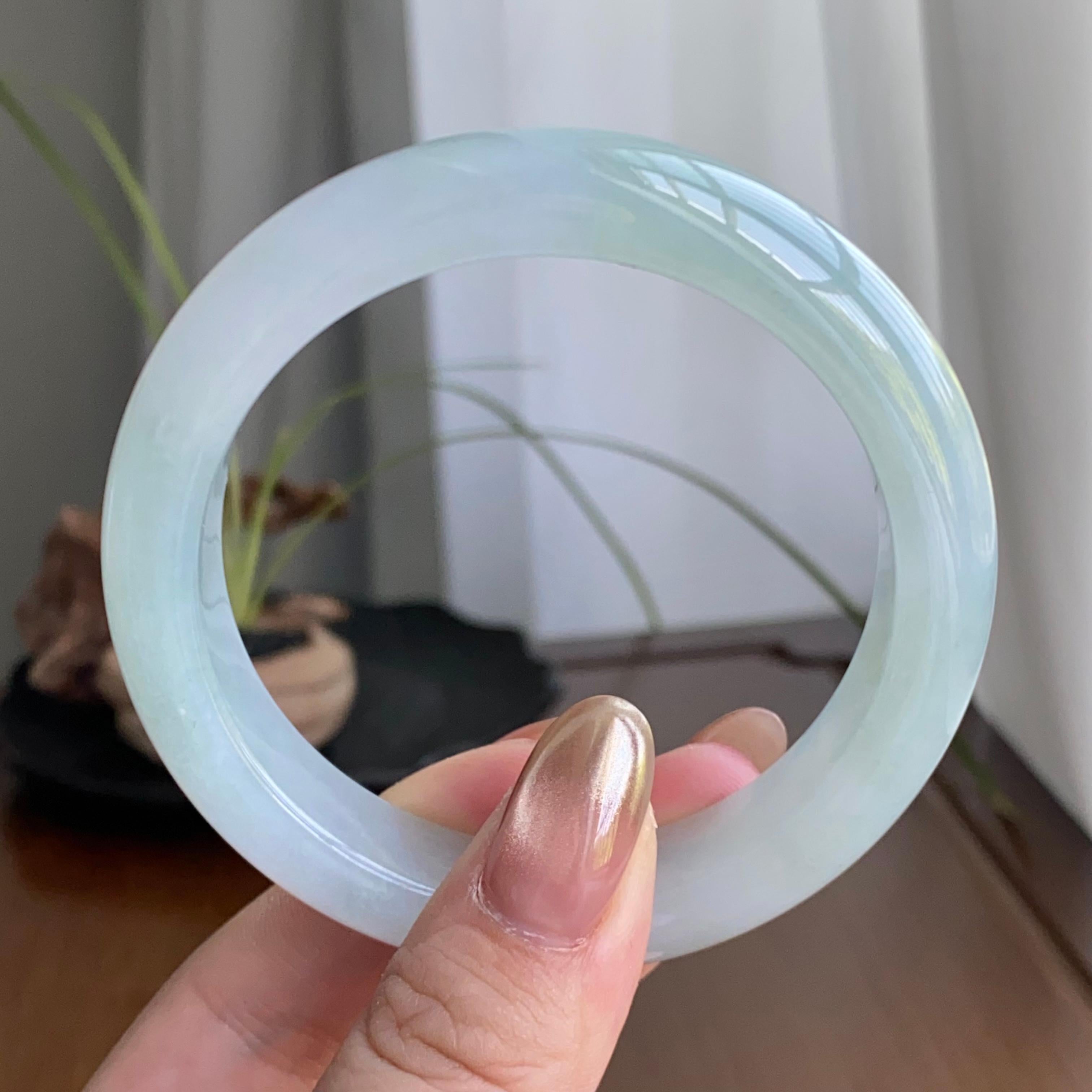 细糯种淡晴底平安镯（56圈）（yc258163）