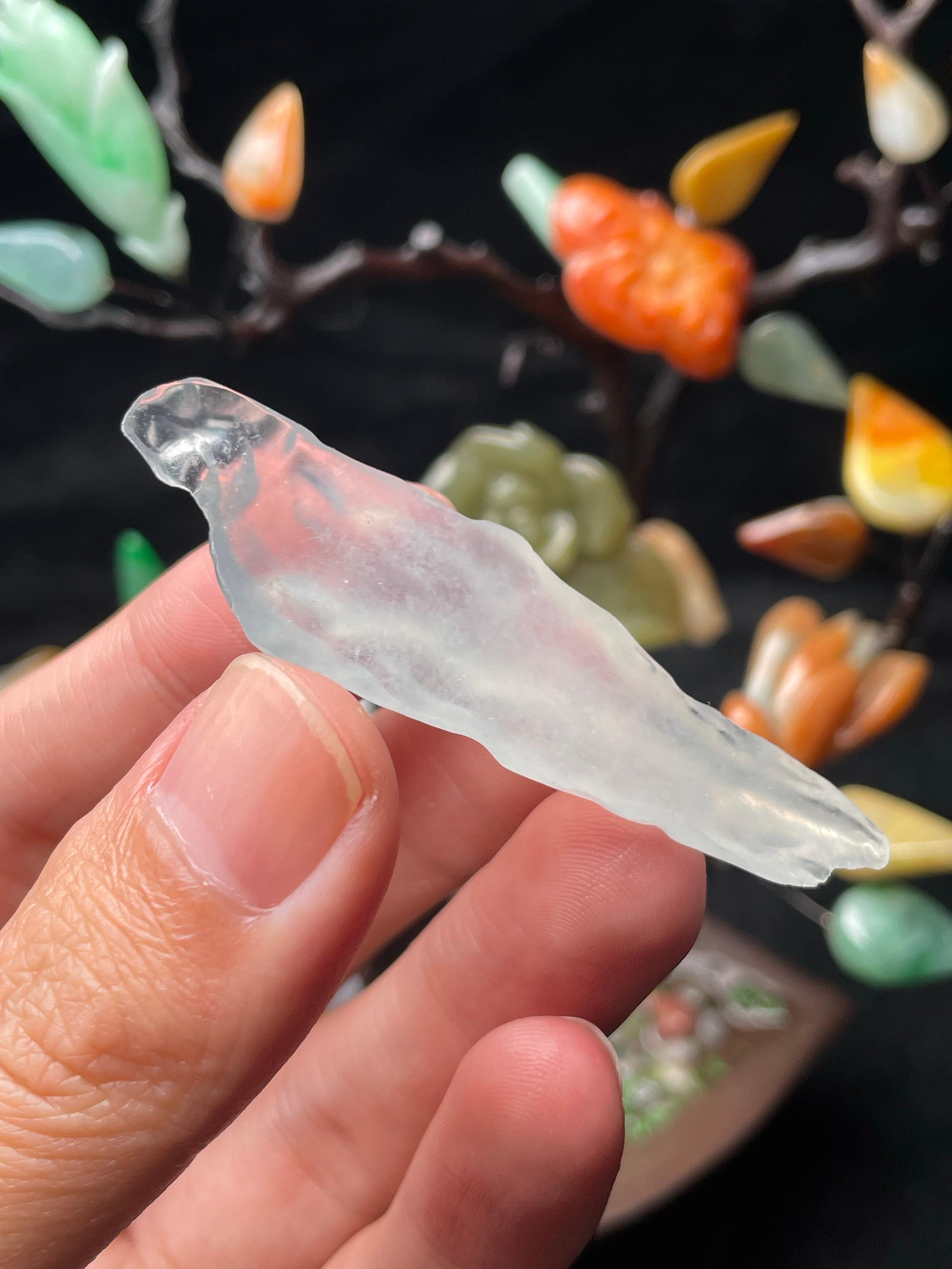 高冰雪花棉随形挂件料（yc503351）