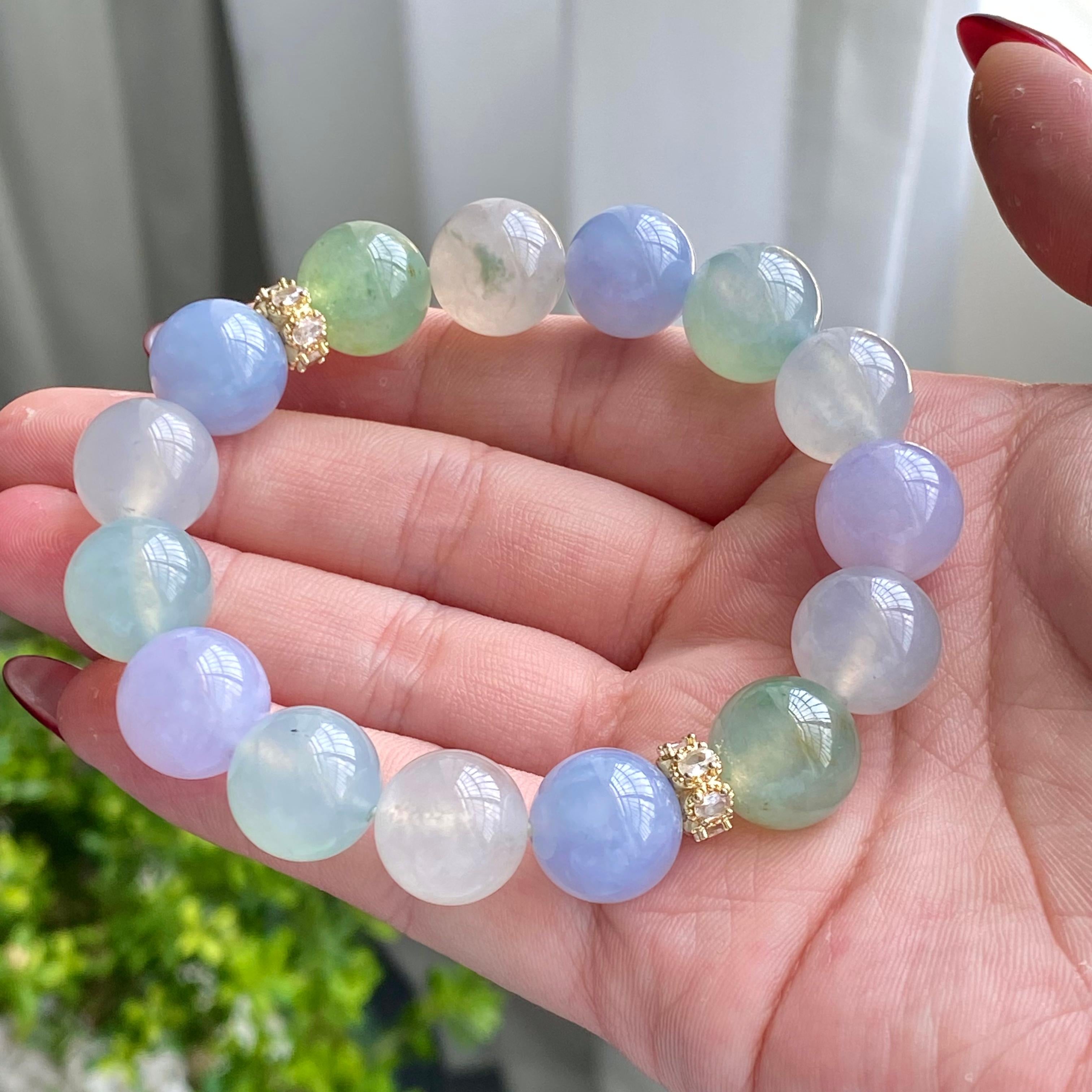 冰种多宝单圈手串（15颗）（yc203589）