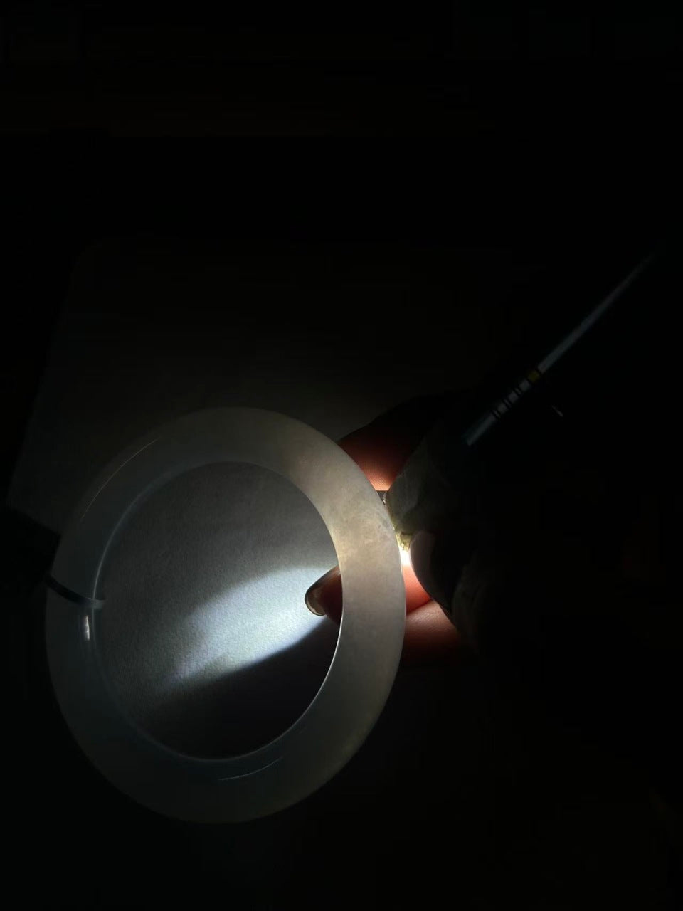 糯冰种无色圆条手镯（56mm）（yc116911）