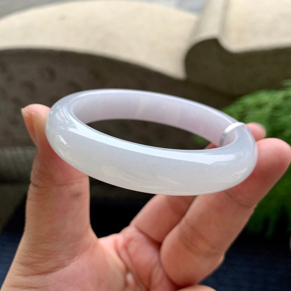 细糯种淡紫罗兰平安镯（55mm）（yc110751）