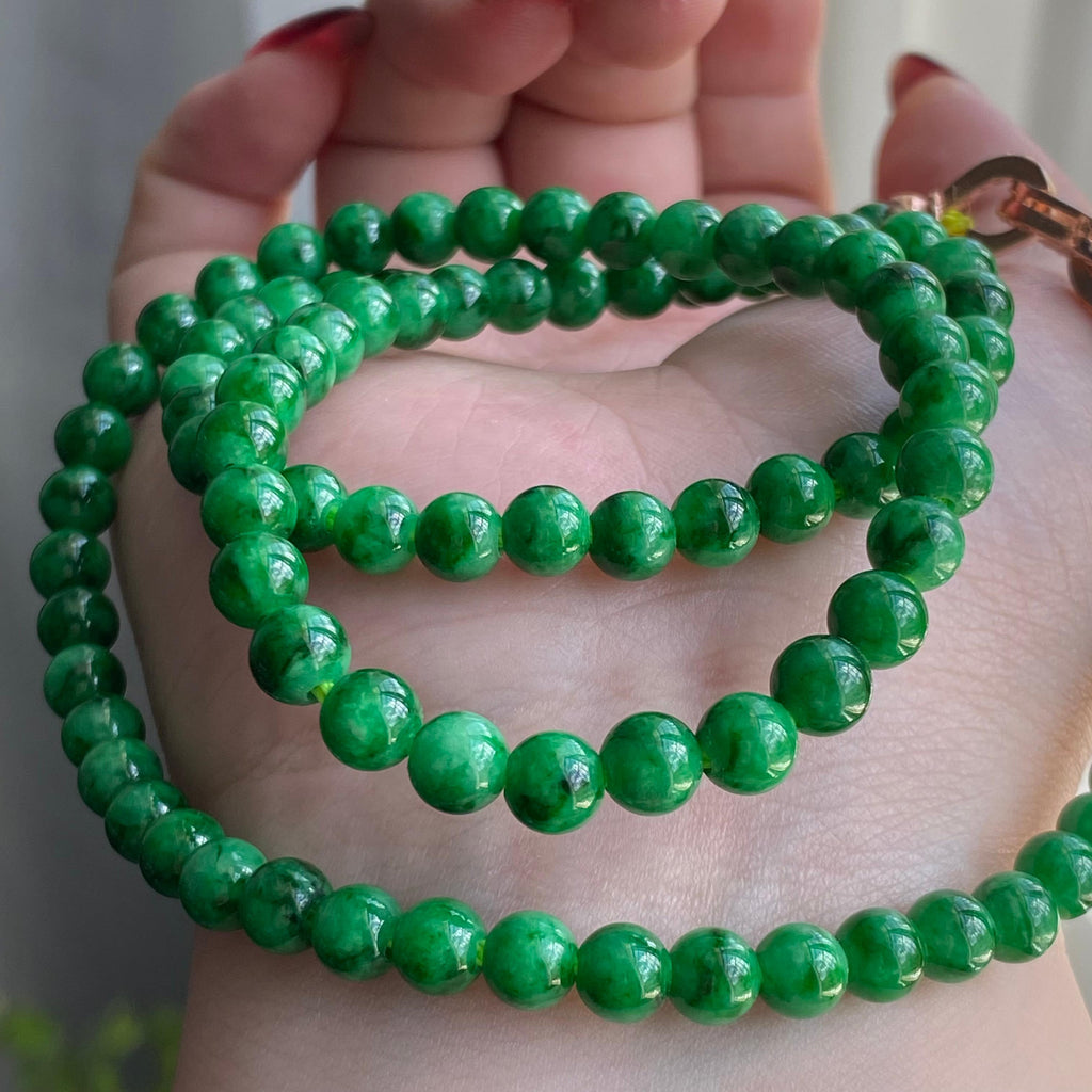 细糯种满绿珠链（102颗）（yc212974）