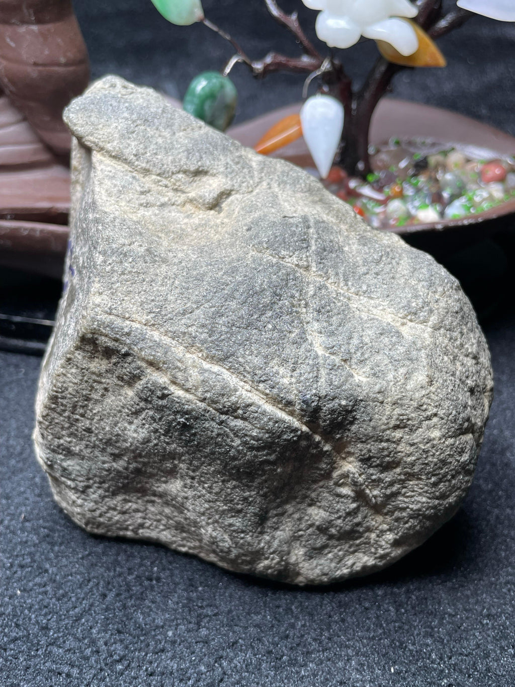 莫西沙开窗冰晴水飘花手镯料（yc536901）