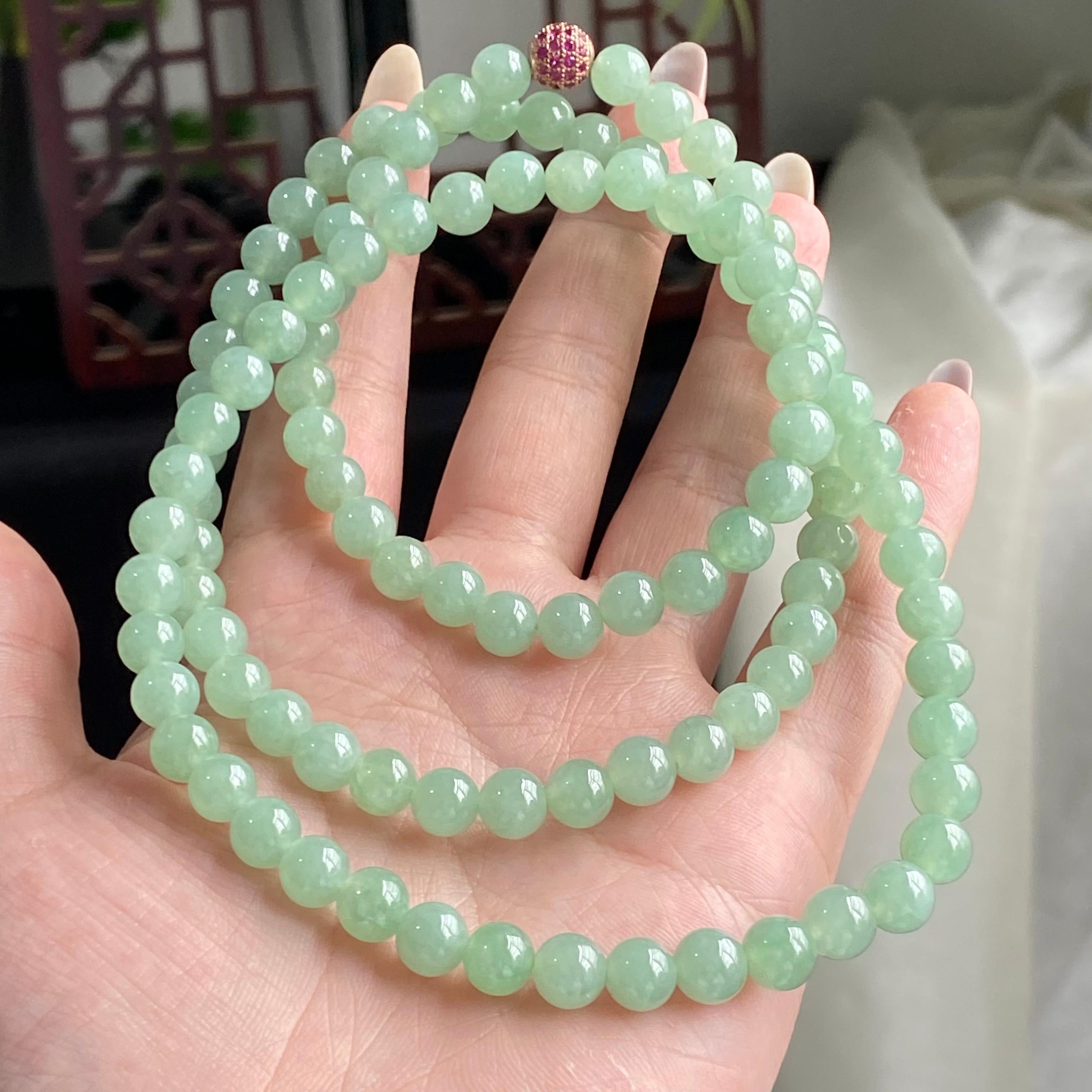 冰种晴底珠链（108颗）（yc196873）