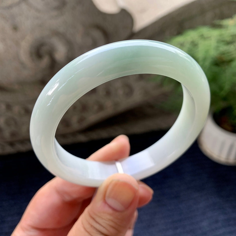 细糯种淡晴底平安镯（57mm）（yc091744）
