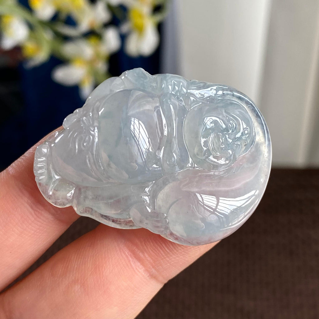 糯冰种白月光佛公吊坠（yc293139）