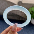 糯冰种带底色圆条手镯（54mm）（yc174850）