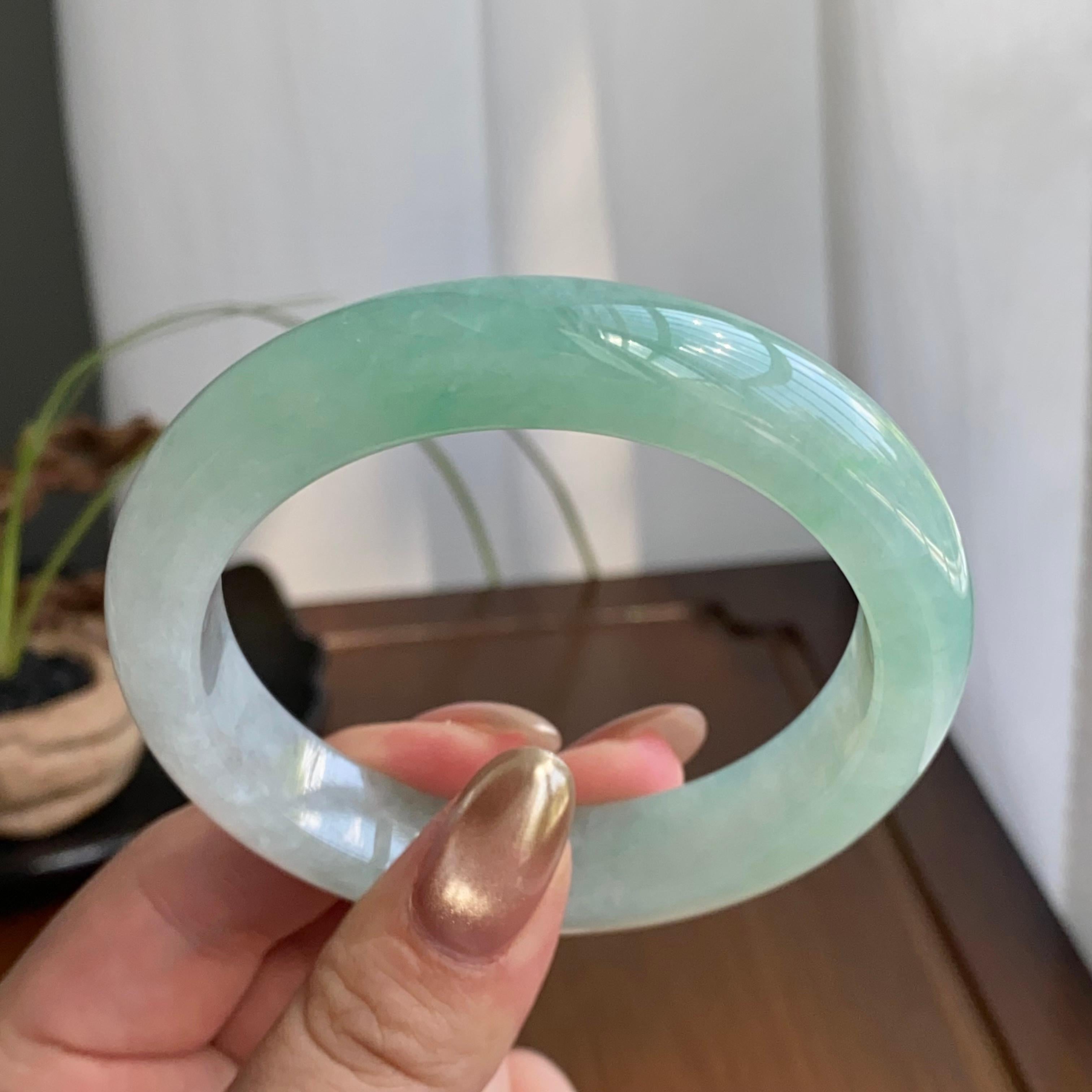 糯冰种晴底平安镯（57圈）（yc259095）