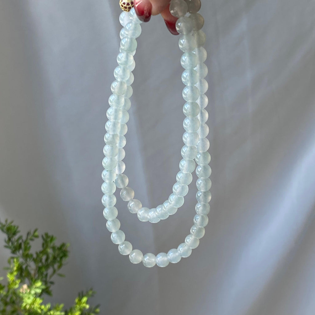 冰种晴底珠链（83颗）（yc213044）