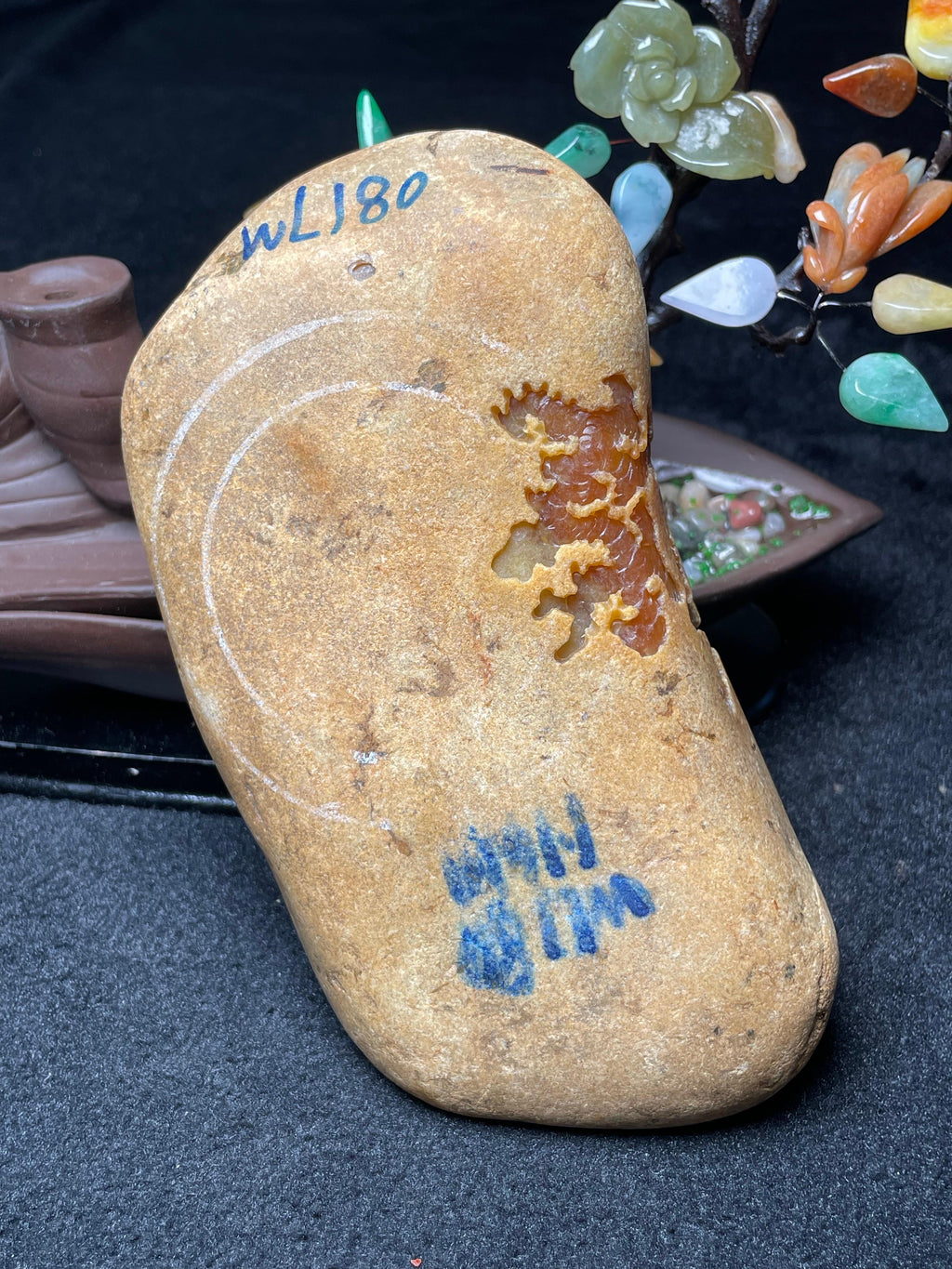 大马坎开窗黄翡手镯料（yc504781）