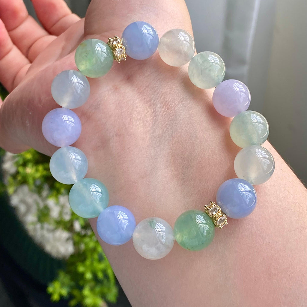 冰种多宝单圈手串（15颗）（yc203589）