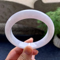 细糯种淡粉底平安镯（63.3mm）（yc101932）
