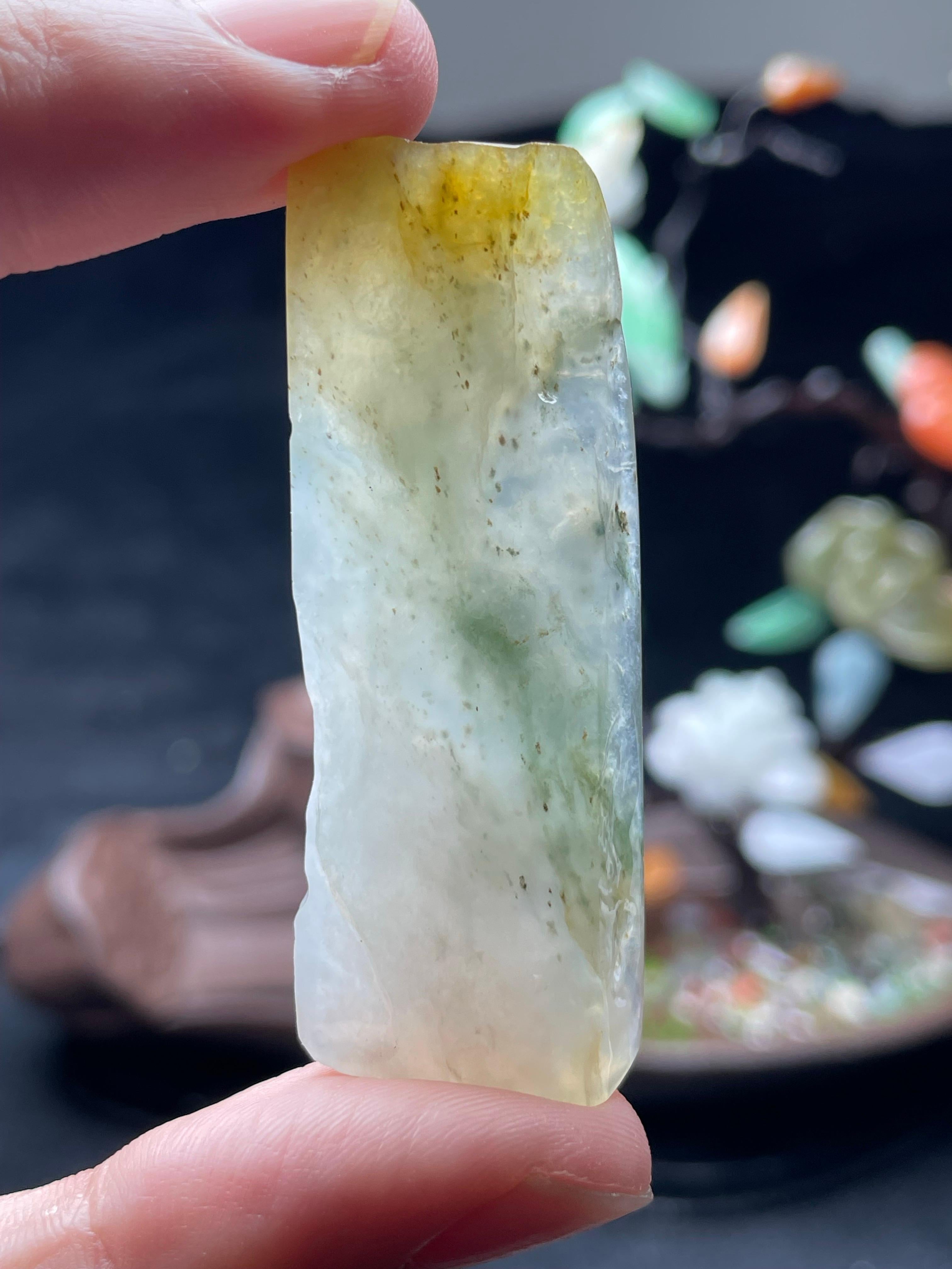 冰底双彩挂件料一对（yc521754）