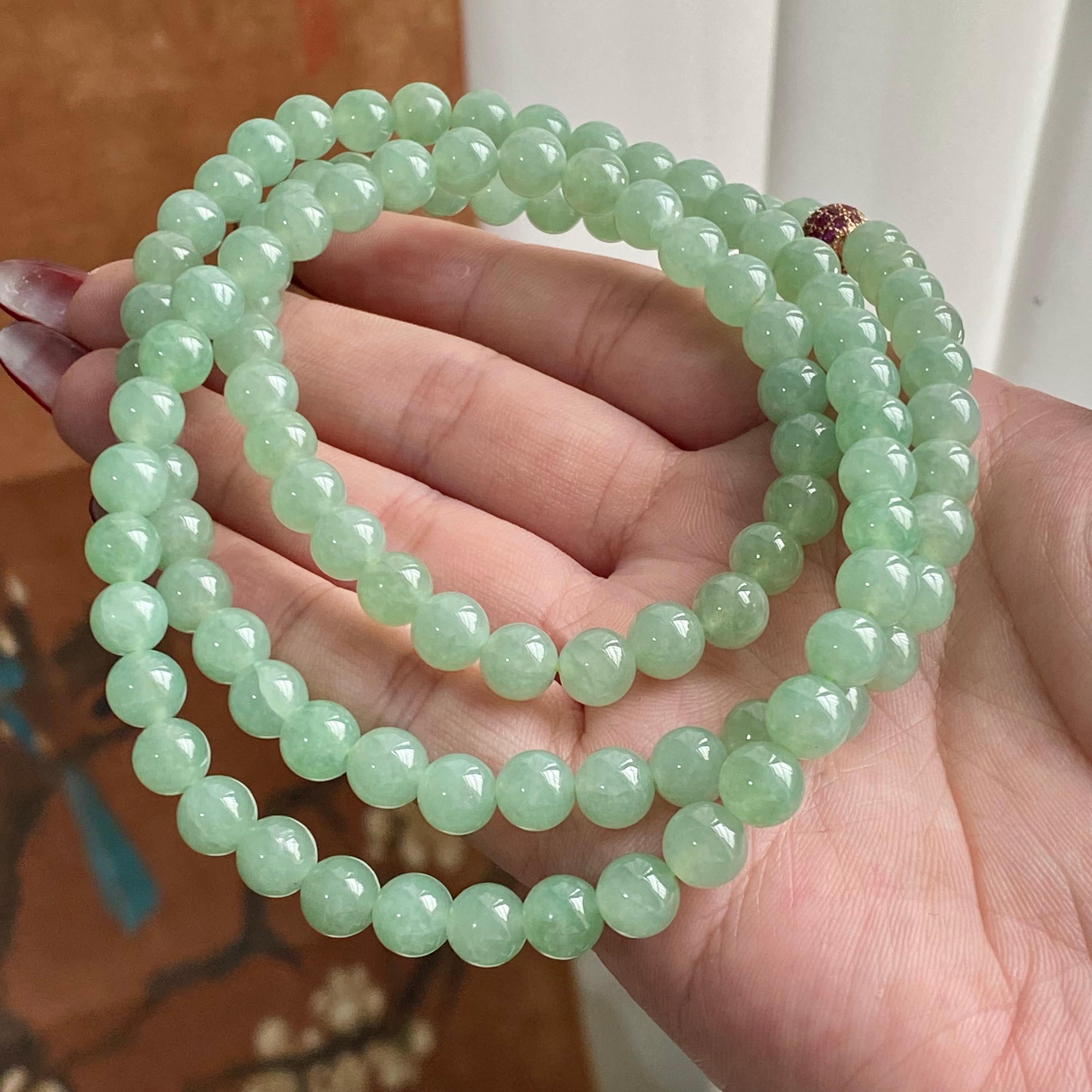 冰种晴底珠链（108颗）（yc223977）