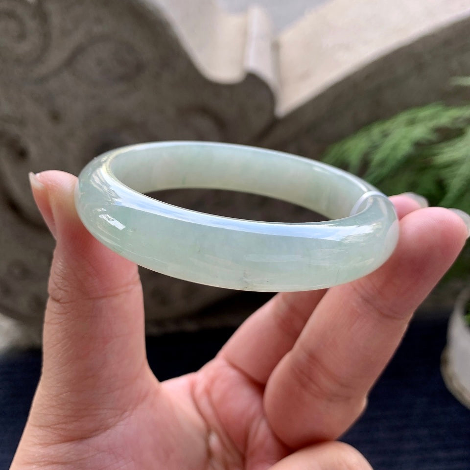 细糯种淡晴底平安镯（55.5mm）（yc090497）