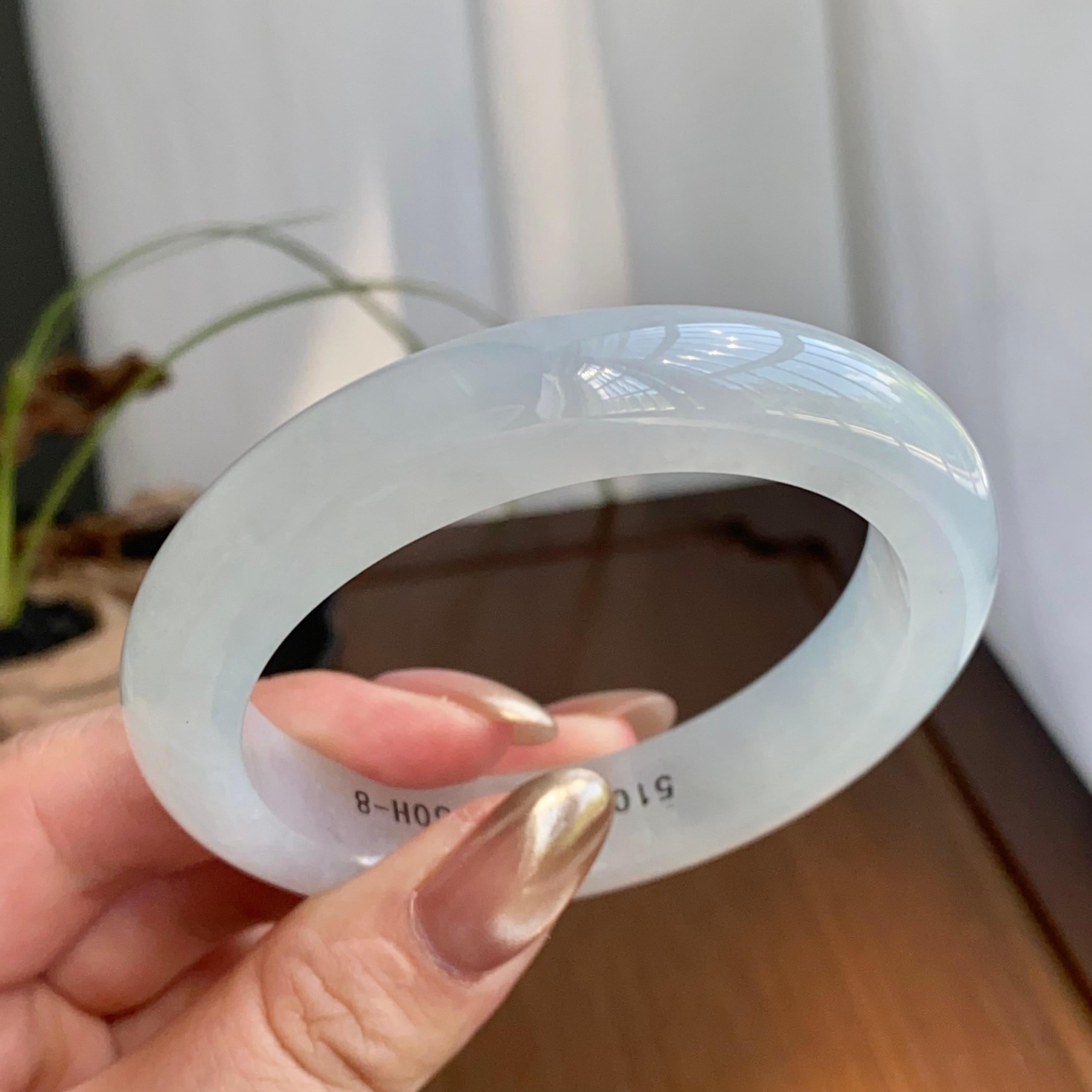 冰种白月光平安镯（54圈）（yc259087）