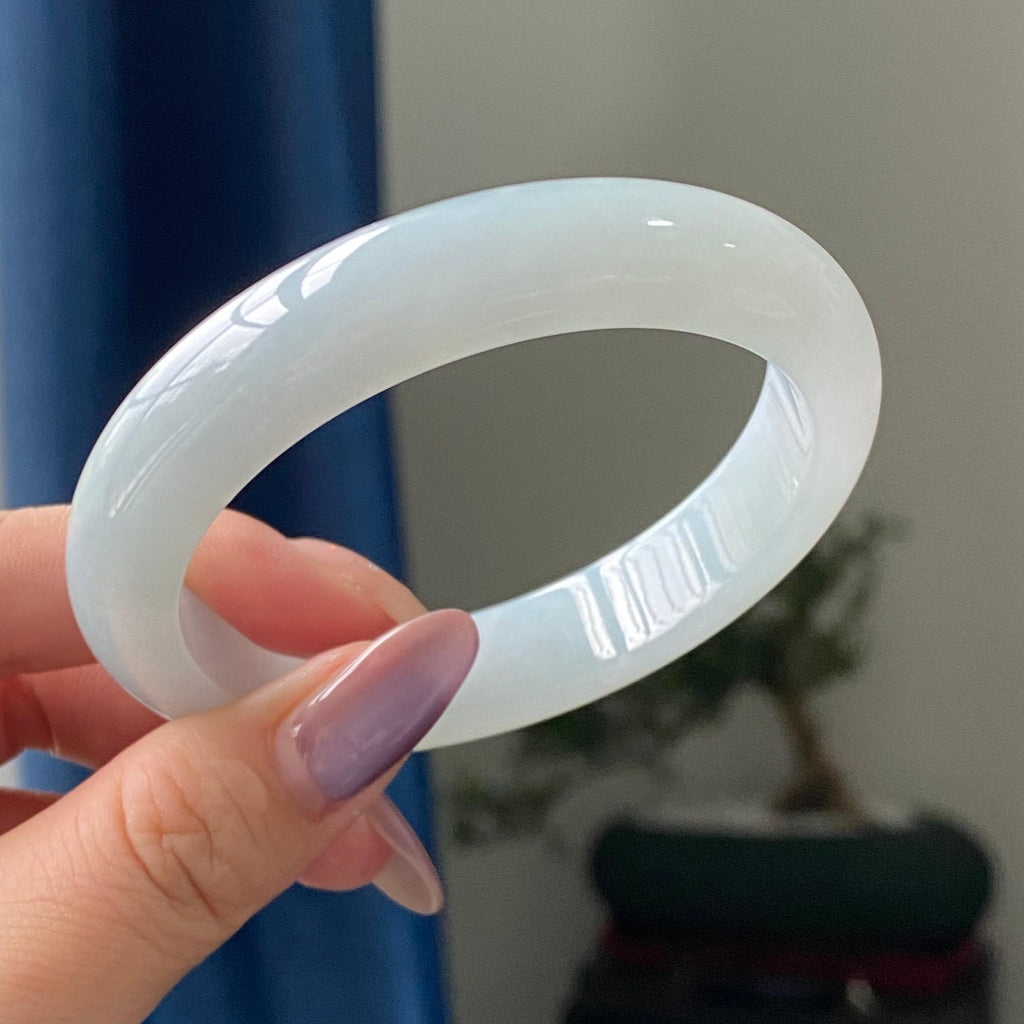 细糯种蓝底平安镯手镯（57圈）（yc196177）