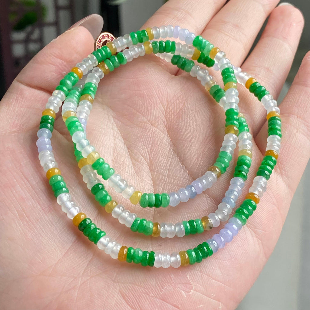 冰种多宝算盘珠珠链（yc196867）
